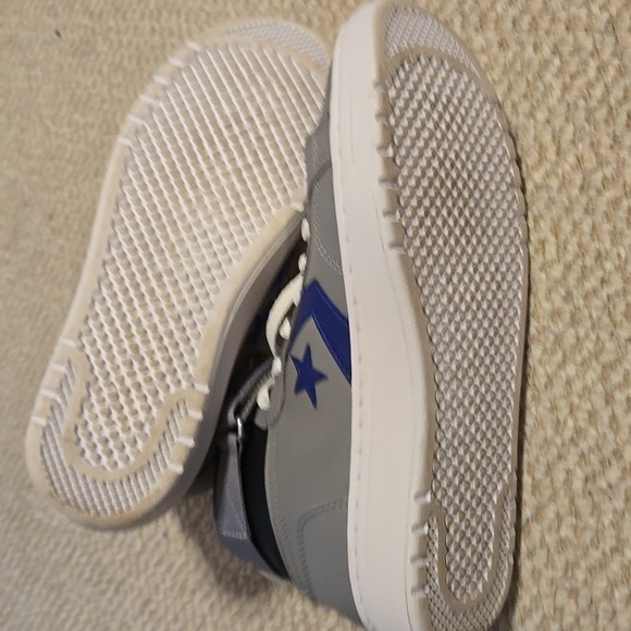 Converse Gray and Blue High-Top Sneakers - Picture 4 of 6